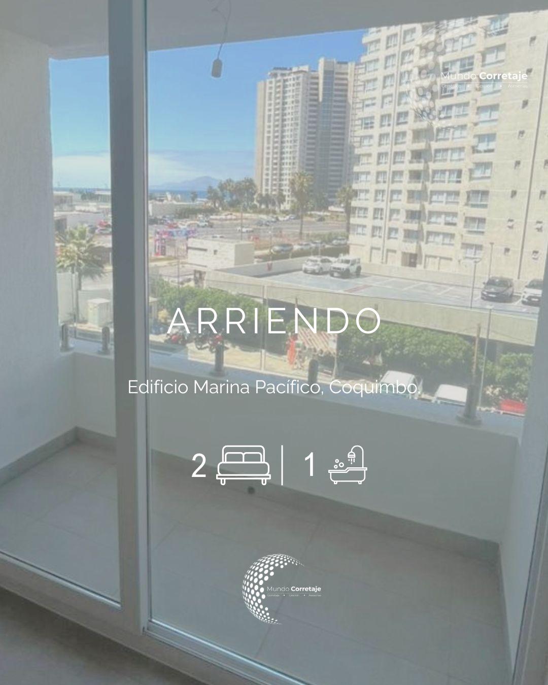 Arriendo Departamento 2D 1B - Edificio Marina Pacífico, Coquimbo. Estacionamiento | Incluye Gasto Común.